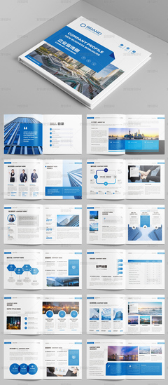 藍(lán)色正方形企業(yè)宣傳冊(cè)集團(tuán)畫冊(cè)公司畫冊(cè)設(shè)計(jì)